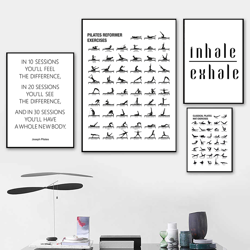 Sustainable Living Guide - Gráfico de exercícios de pilates, poster,